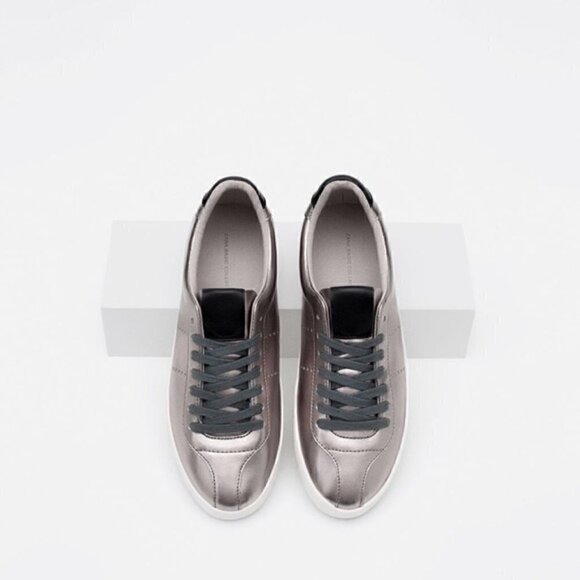 Zara Shiny Plimsolls, Sz 37 - Picture 2 of 14